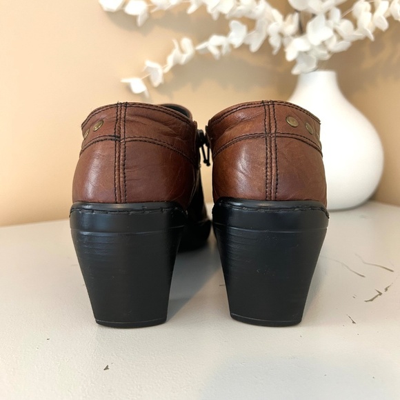 Josef Seibel Kendra Crinkle Leather Ankle Shoe/Bootie Cognac Size EU41/US10-10.5 - Picture 5 of 16